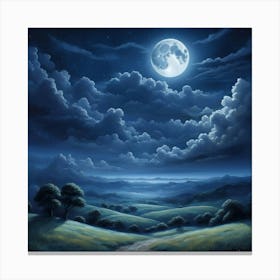 Full Moon In The Sky 4 Canvas Print