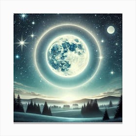 Full Moon In The Sky 30 Canvas Print