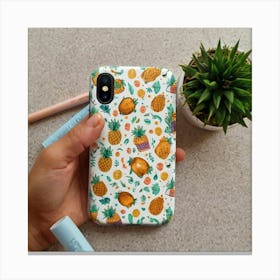 Pineapple Iphone Case Canvas Print