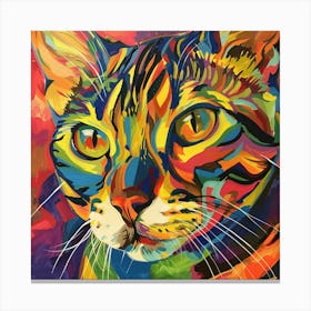 Kisha2849 Bengal Cat Colorful Picasso Style Full Page No Negati 881f23cd 6b73 4ff2 A031 12987248f677 Canvas Print