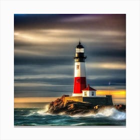 Photograph - Lighthouse At Sunrise By Daniel Scott Canvas Print