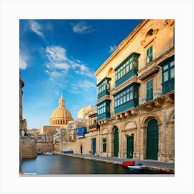 Old Town Of Malta Canvas Print