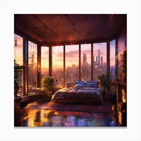 Bedroom With A View Canvas Print