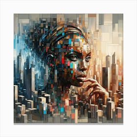 Pixel Girl Canvas Print Canvas Print