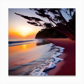 Sunset On The Beach 639 Canvas Print