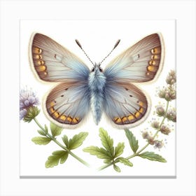 Butterfly of Thymelicus sylvestris 1 Canvas Print