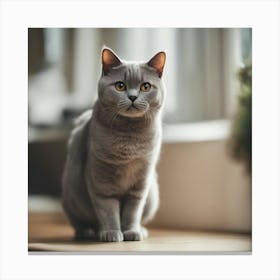 Grey Cat Canvas Print