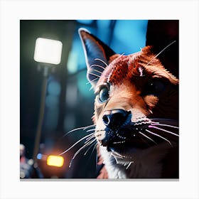 Fox In The City 2198 Canvas Print