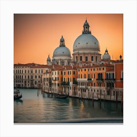 Sunset In Venice Canvas Print