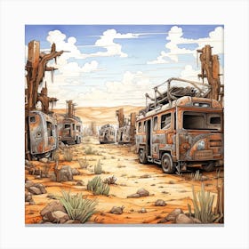 Desert Road Canvas Print