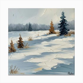 Winter Field Canvas Print