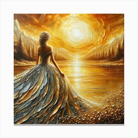 Sunset In A Dress Canvas Print