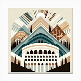 Scandinavian style, Colosseum Canvas Print