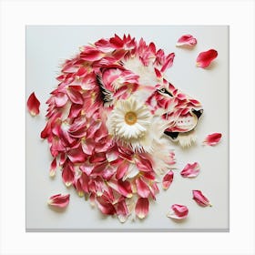 Floral Lion Canvas Print