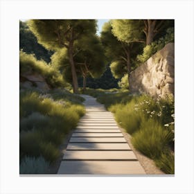 Path In The Woods 5 Canvas Print