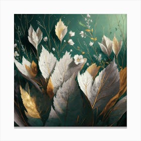 'Golden Leaves' Canvas Print