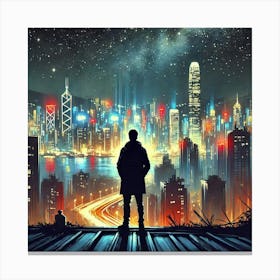 Futuristic Cityscape.AI Canvas Print