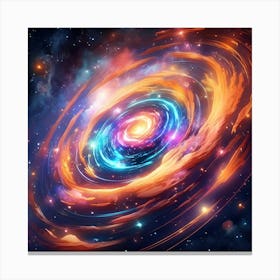 Spiral Galaxy In Space Canvas Print