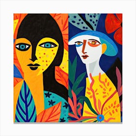 Bold Faces, The Matisse Inspired Art Collection Canvas Print