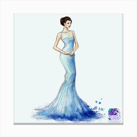 Blue Dress Canvas Print