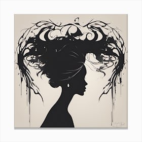 Silhouette Of A Woman 1 Canvas Print