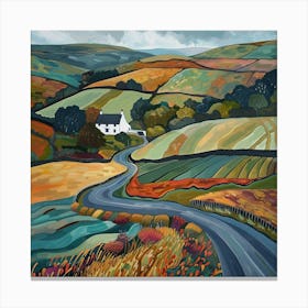 Country Road in England, Wessex Canvas Print