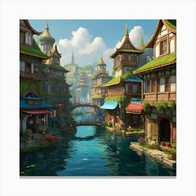 Fantasy City 24 Canvas Print