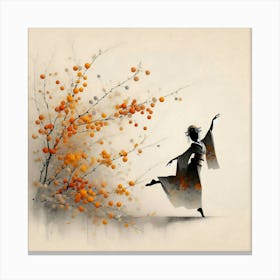 Geisha Creative Illustration Artwork 20 Canvas Print