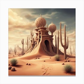 Cactus Desert 2 Canvas Print