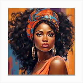 Afro Girl 54 Canvas Print