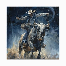 Bull Rider Canvas Print