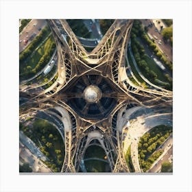 Looking Down From Above The Eiffel Tower Canvas Print