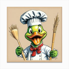 Chef Duck 8 Canvas Print