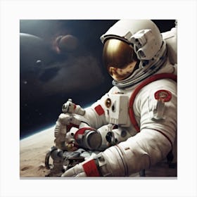 Astronaut In Space Canvas Print