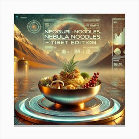 Tibet Cooked Noodles Scifi Canvas Print