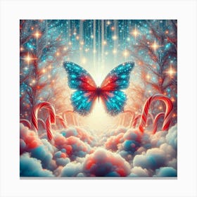 Butterfly In The Clouds 1 Canvas Print