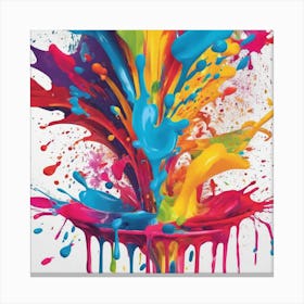 Colorful Splash Canvas Print