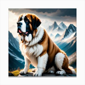 St Bernard 39 Canvas Print