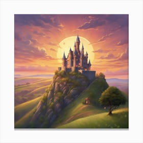 Castle At Sunset Canvas Print