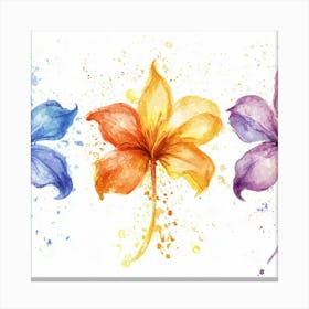 Watercolor Flowers 5 Canvas Print