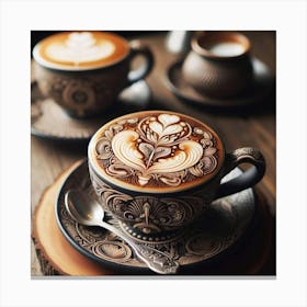 Coffee Latte Art 2 Canvas Print