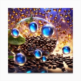 Coffee Beans In A Glass Canvas Print