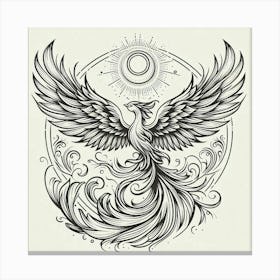 A mythical phoenix 3 Canvas Print