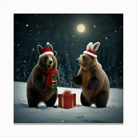 Christmas Bears 5 Canvas Print