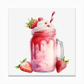 Strawberry Milkshake 22 Canvas Print