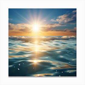 Sun with sea 2 Canvas Print