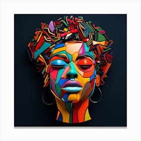 Abstract Portrait Of A Woman Canvas Print