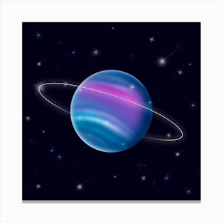 Uranus 2 Square Canvas Print