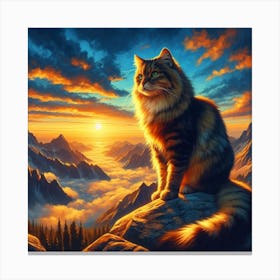 Cat In The Sky Canvas Print