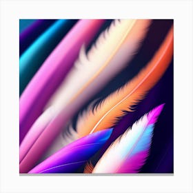 Colorful Feathers Canvas Print